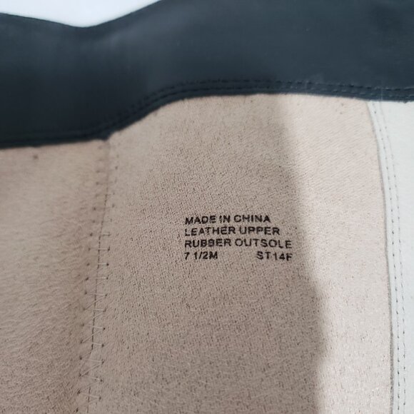 MICHAEL Michael Kors Hamilton Black Leather Stretch Zip Boots Gold Logo 7,5M - Picture 12 of 16